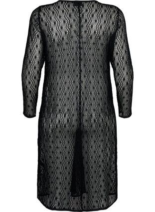 Szydelkowa sukienka z dlugimi rekawami, Black, Packshot image number 1