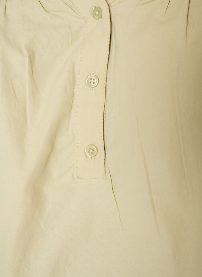 Bluzka ze smockiem i rekawami 3/4, Zielony, Packshot image number 2