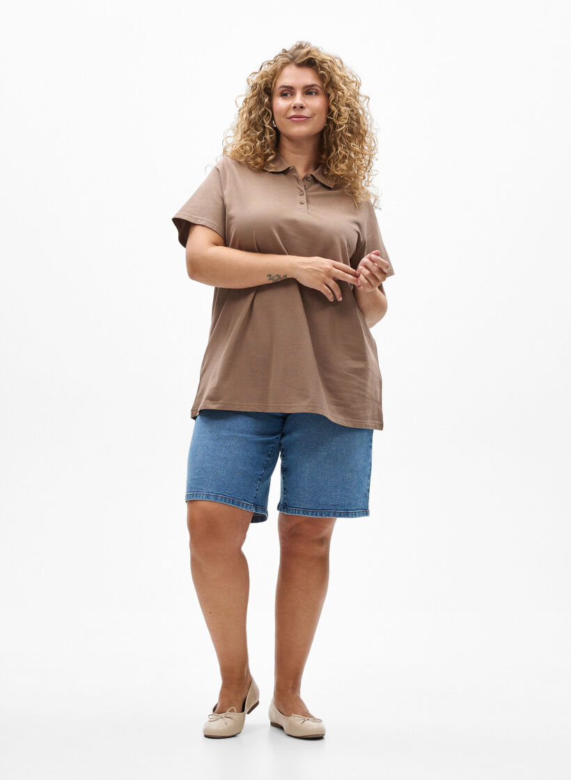 FLASH - Koszulka polo z kr&oacute;tkim rekawem, Brązowy, Model image number 1