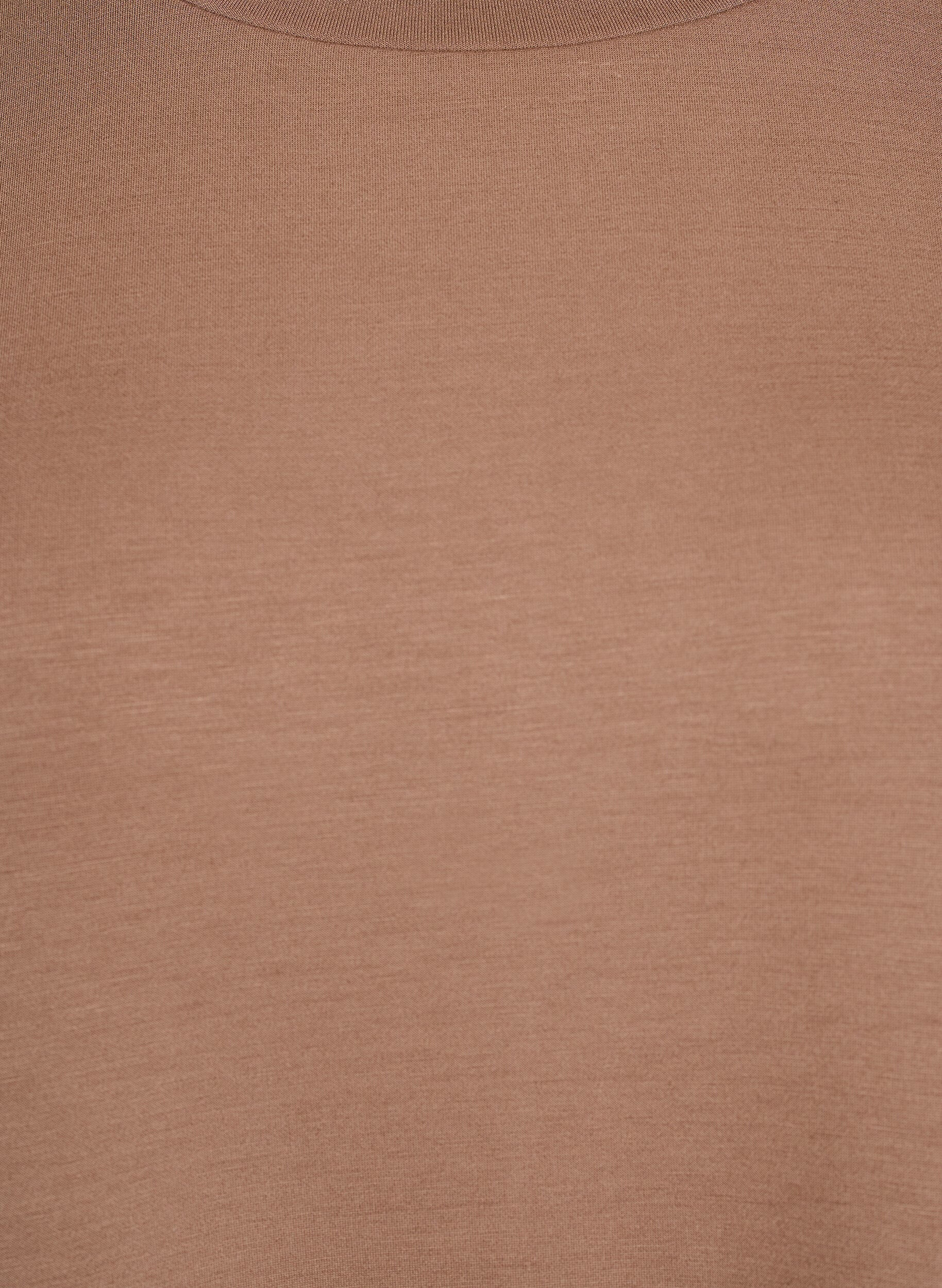 Zizzi Sukienka-koszulka z dzianiny z rozcieciami po bokach, Brązowy, Packshot image number 2