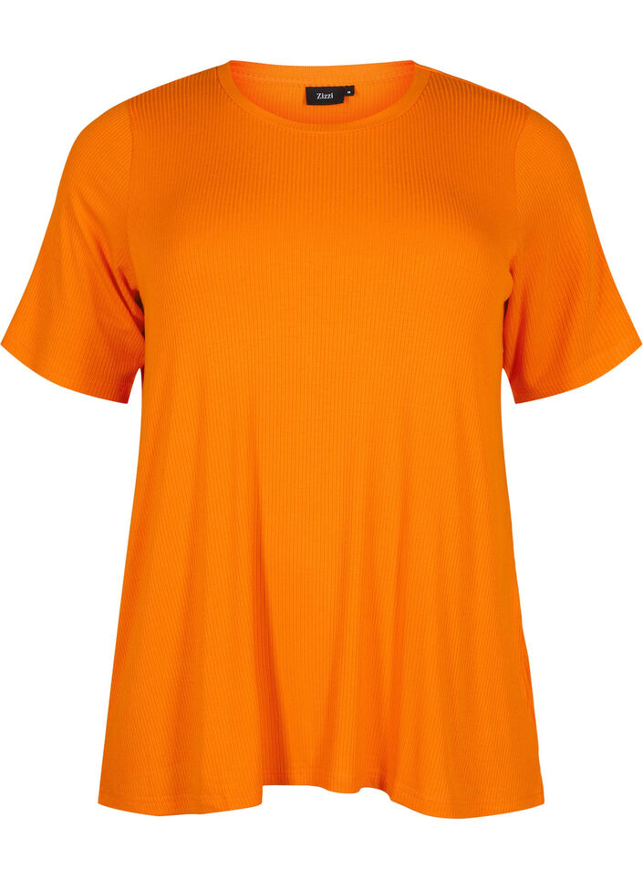 Prazkowana koszulka z wiskozy, Exuberance, Packshot image number 0