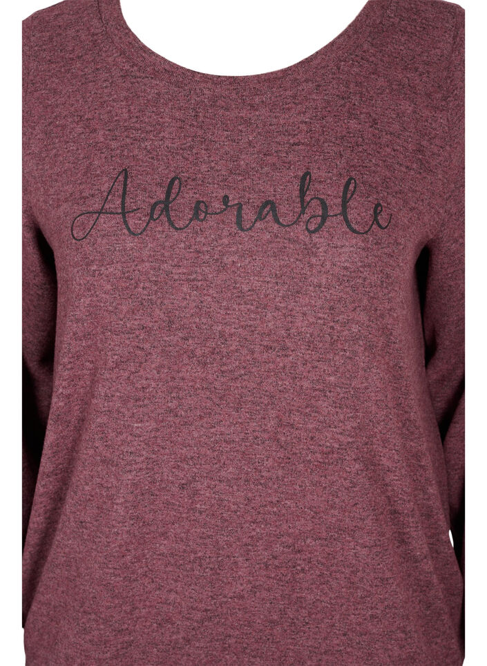 Melange blouse in viscose blend, Port Royal Mel, Packshot image number 2