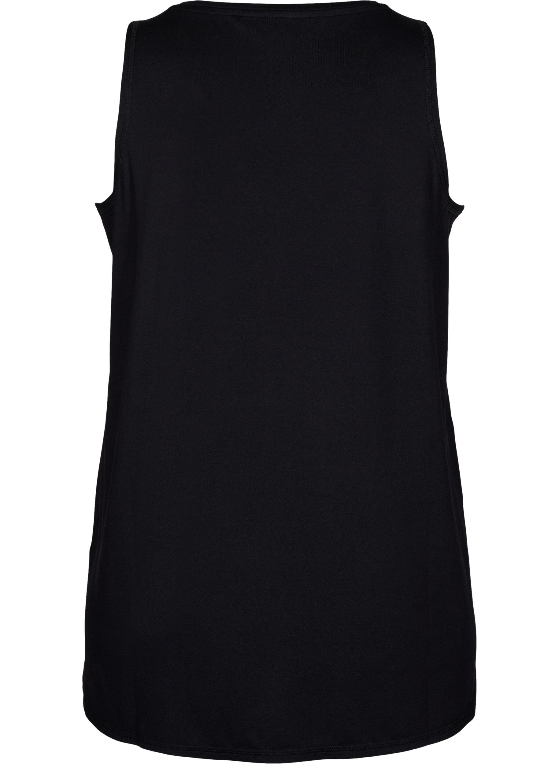 Zizzi Treningowa koszulka z dekoltem w szpic, Black, Packshot image number 1