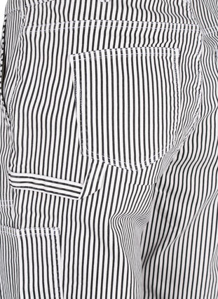  Jeansowe bojówki w paski o prostym kroju, Black White Stripe, Packshot image number 4