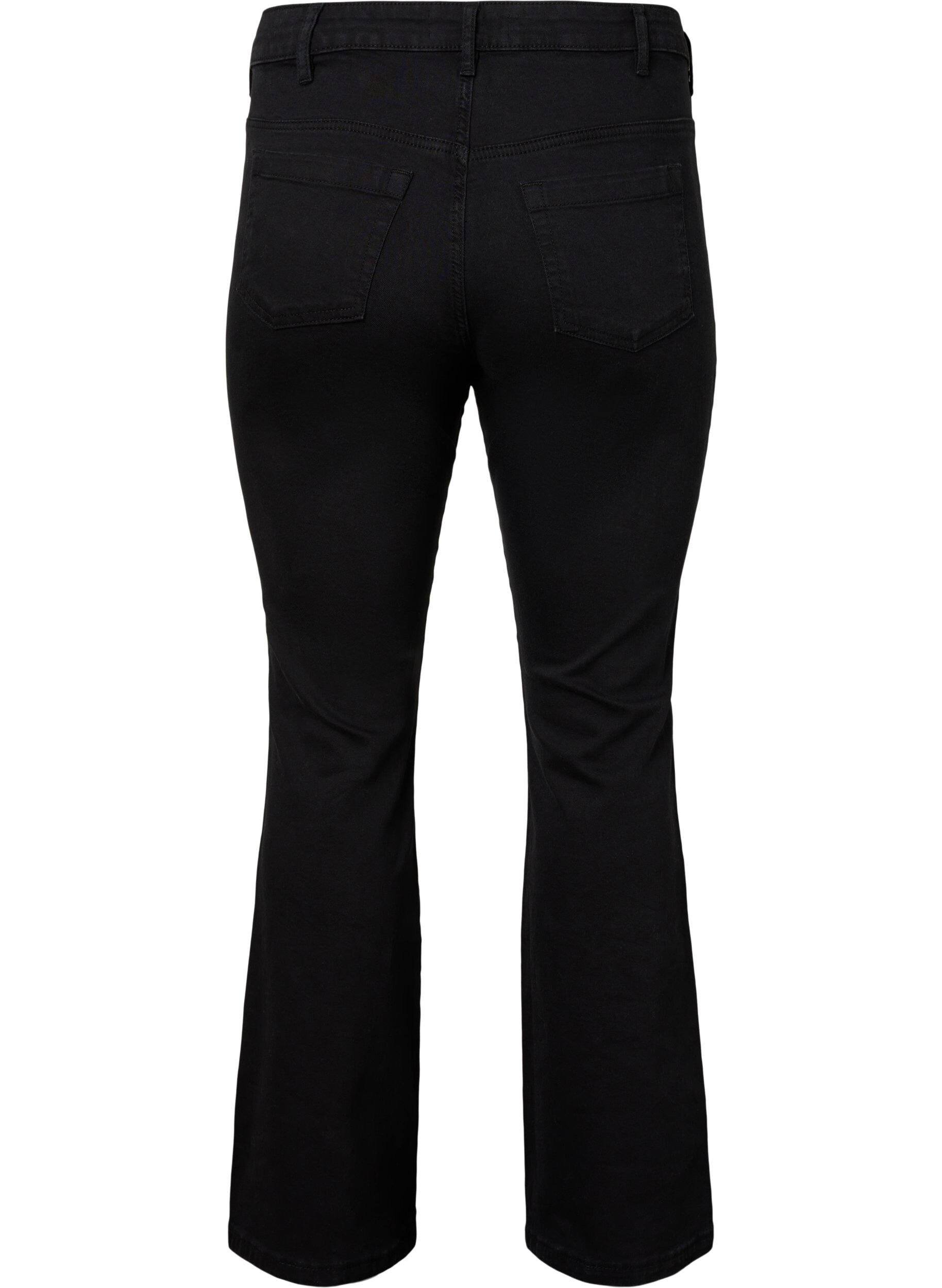 Zizzi Jeansy typu bootcut Ellen z wysoka talia, Czarne, Packshot image number 1