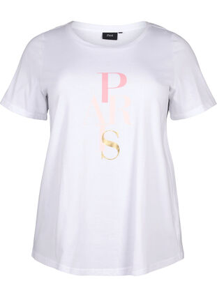 Bawelniana koszulka z nadrukiem tekstowym, B. White w. Paris, Packshot image number 0