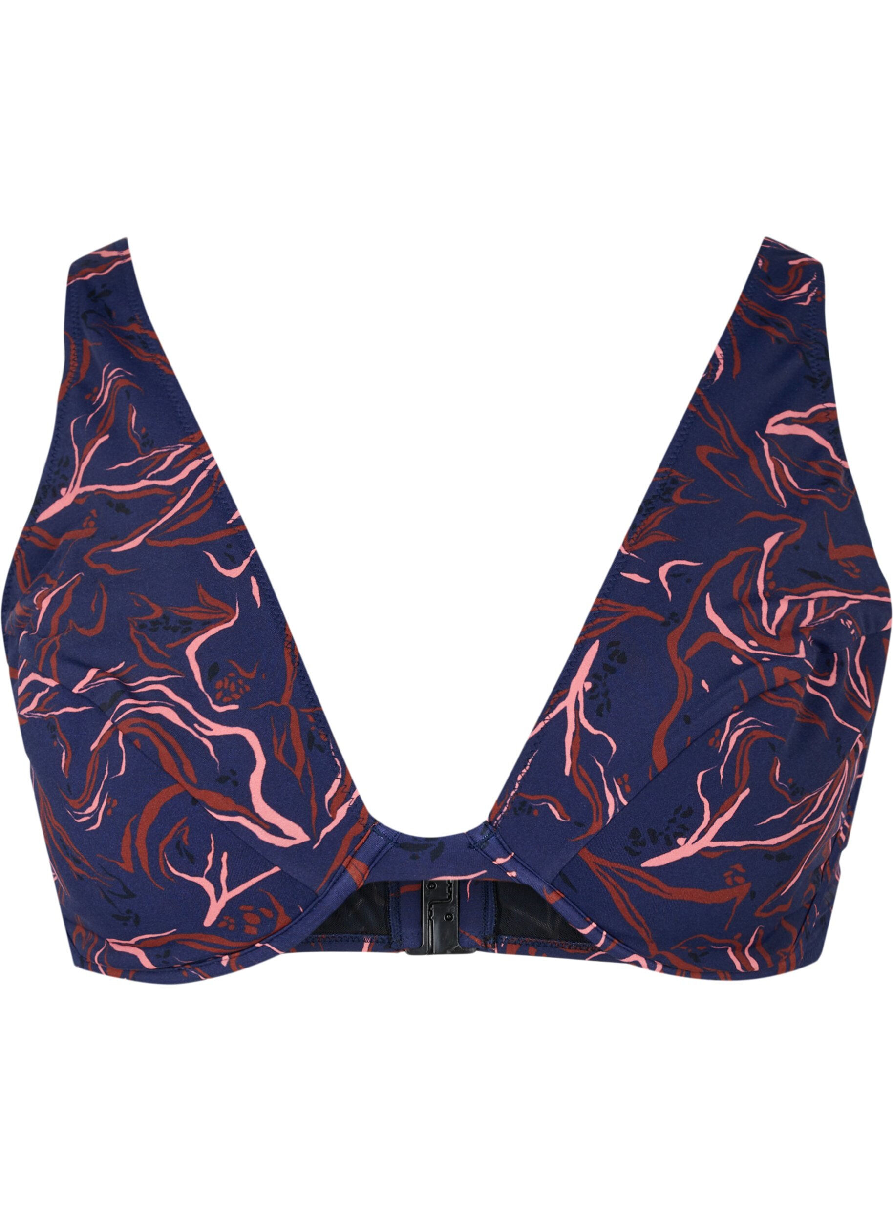 Zizzi Printed bikini top with underwire, Graphic Print , Packshot image number 0
