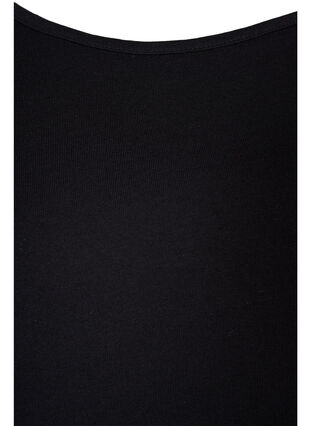Bawelniany top o rozszerzanym fasonie, Black SOLID, Packshot image number 2