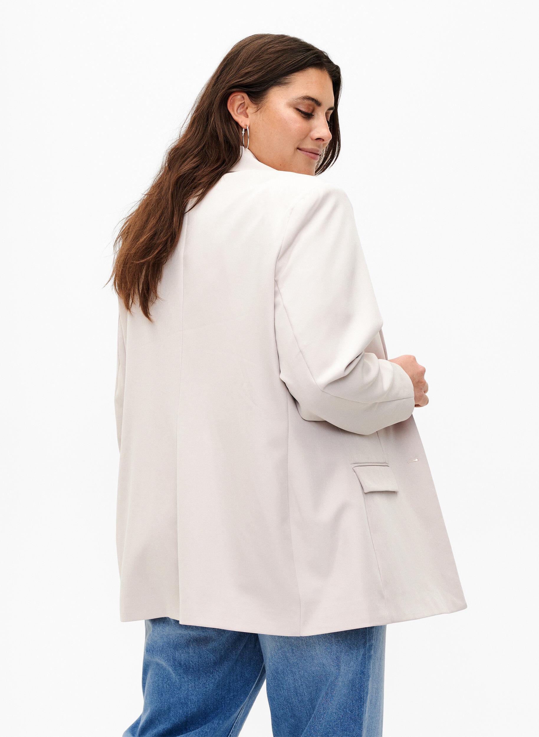 Zizzi Klasyczny blezer zapinany na guziki, Pumice Stone, Model image number 1