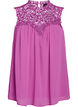 Imprezowy top bez rekawów, szydelkowany, Fioletowy, Packshot image number 0