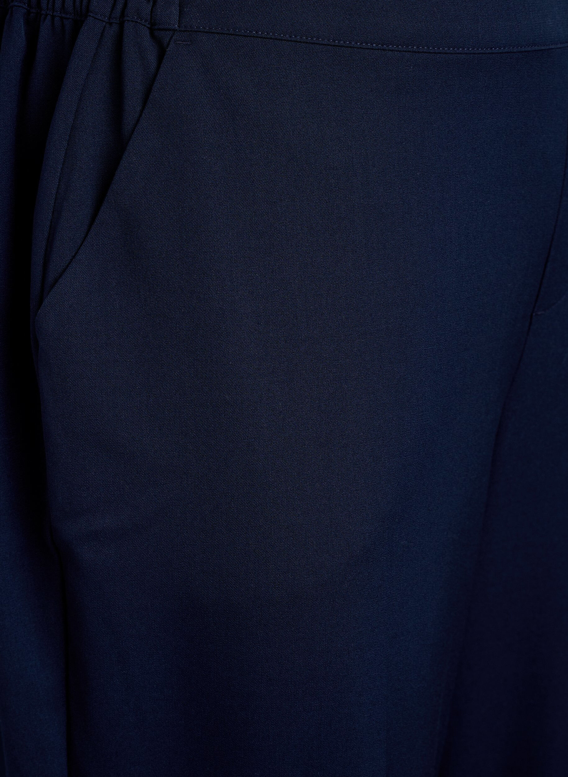 Zizzi Luzne spodnie z wysokim stanem, Niebieskie, Packshot image number 2