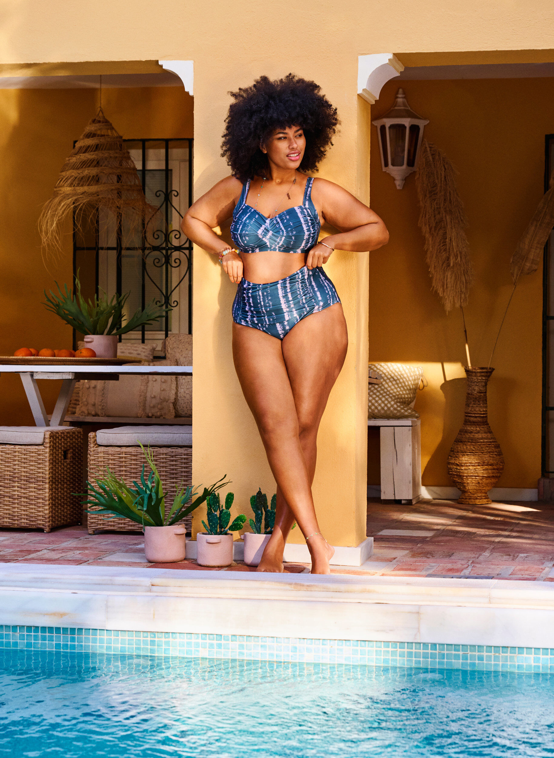 Zizzi G&oacute;ra od bikini z nadrukiem, Tie Dye AOP, Image image number 0