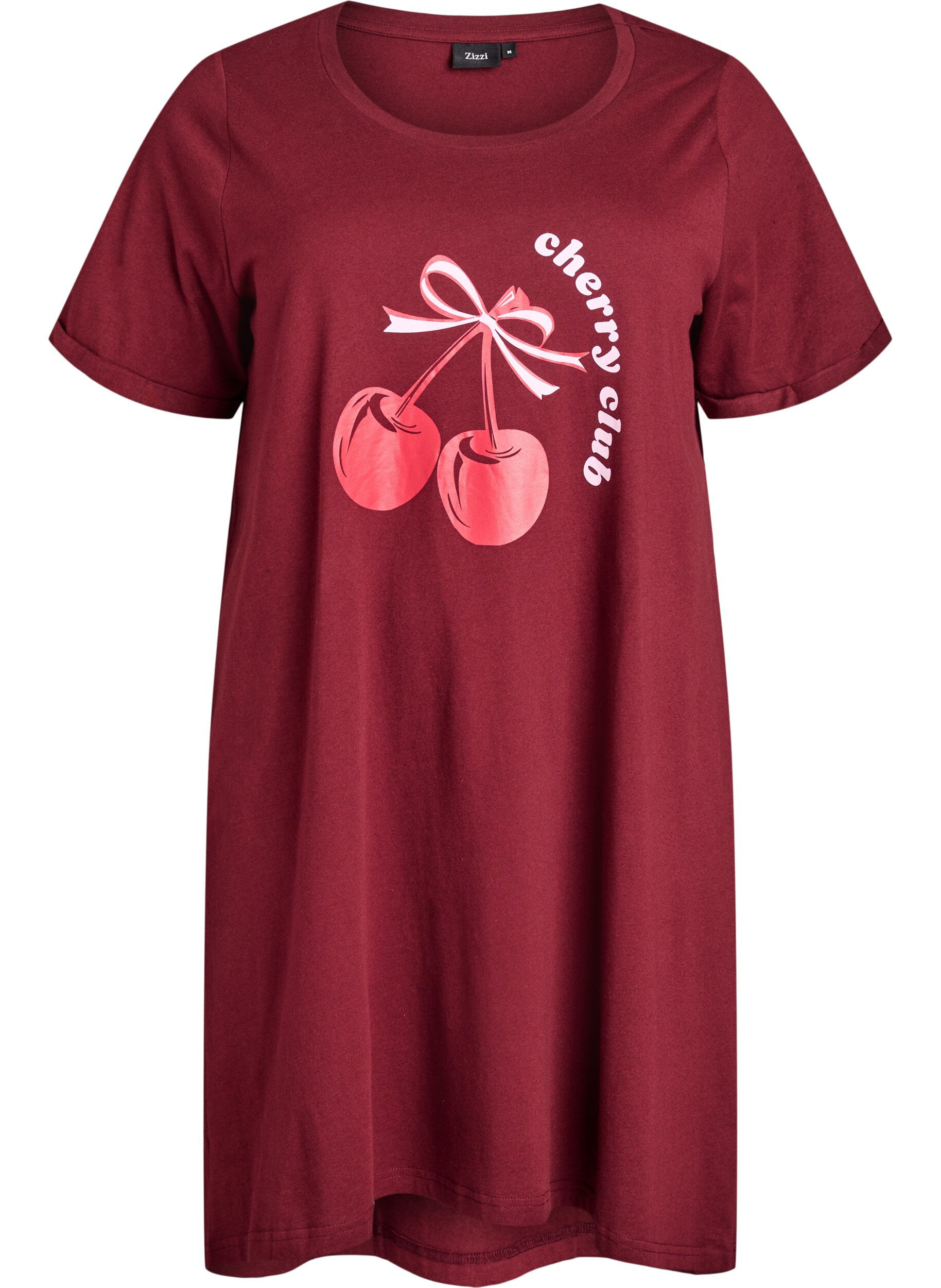 Koszula nocna z kr&oacute;tkim rekawem, wykonana z bawelny organicznej