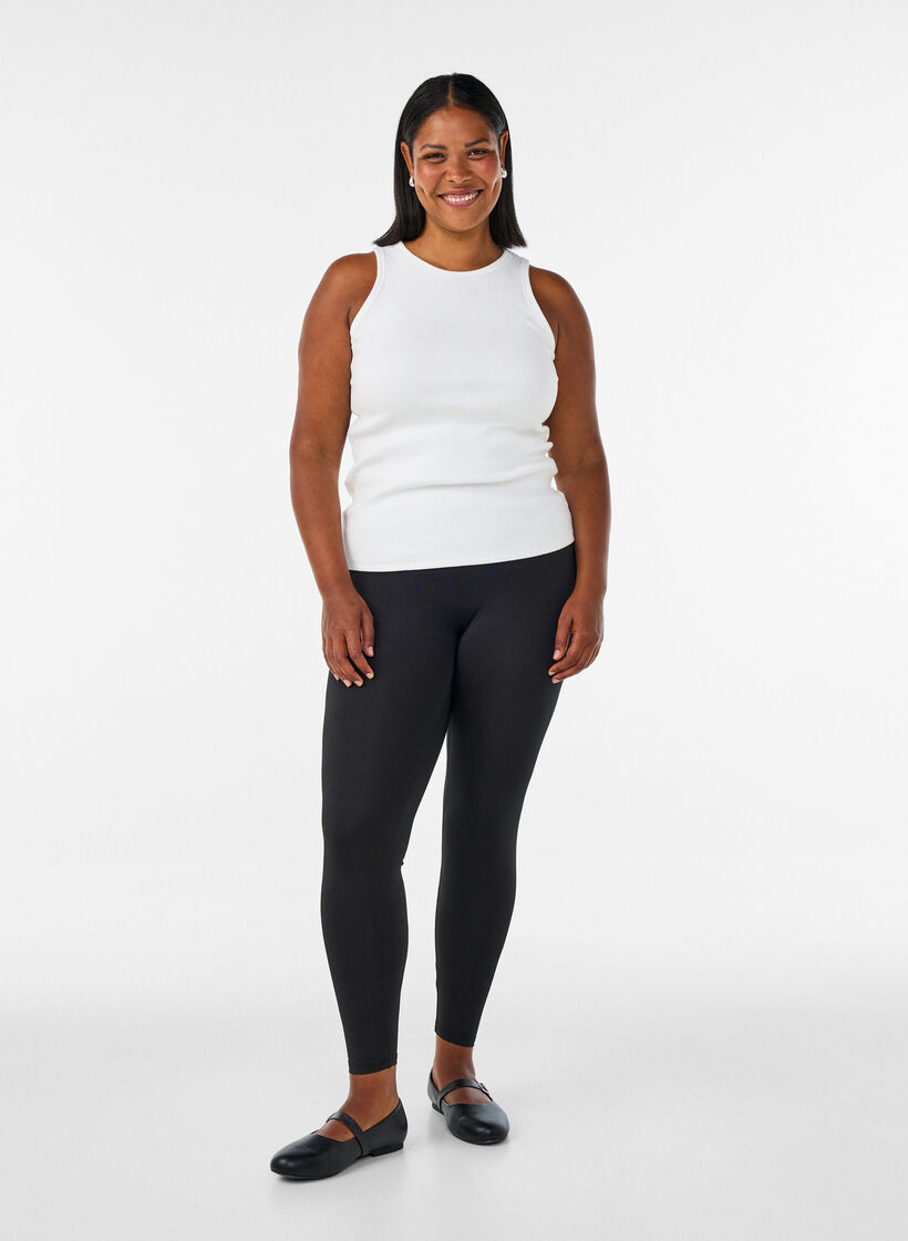 2-pack legginsy Basic, Czarne, Model image number 1