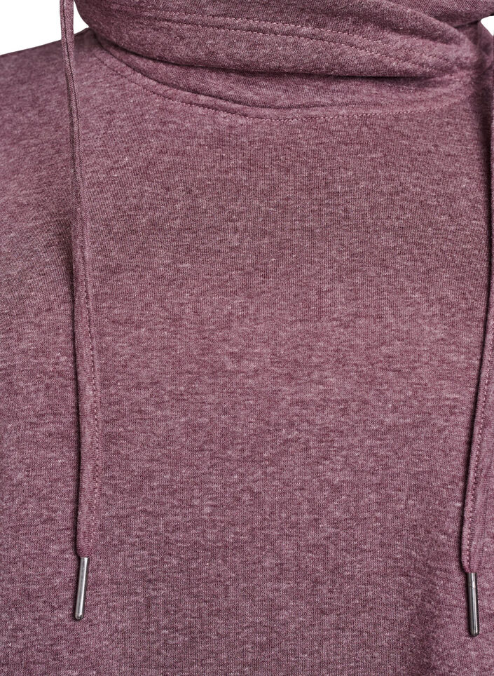 FLASH - Krótka dresowa sukienka z wysokim kolnierzem i kieszeniami, Czerwony, Packshot image number 2