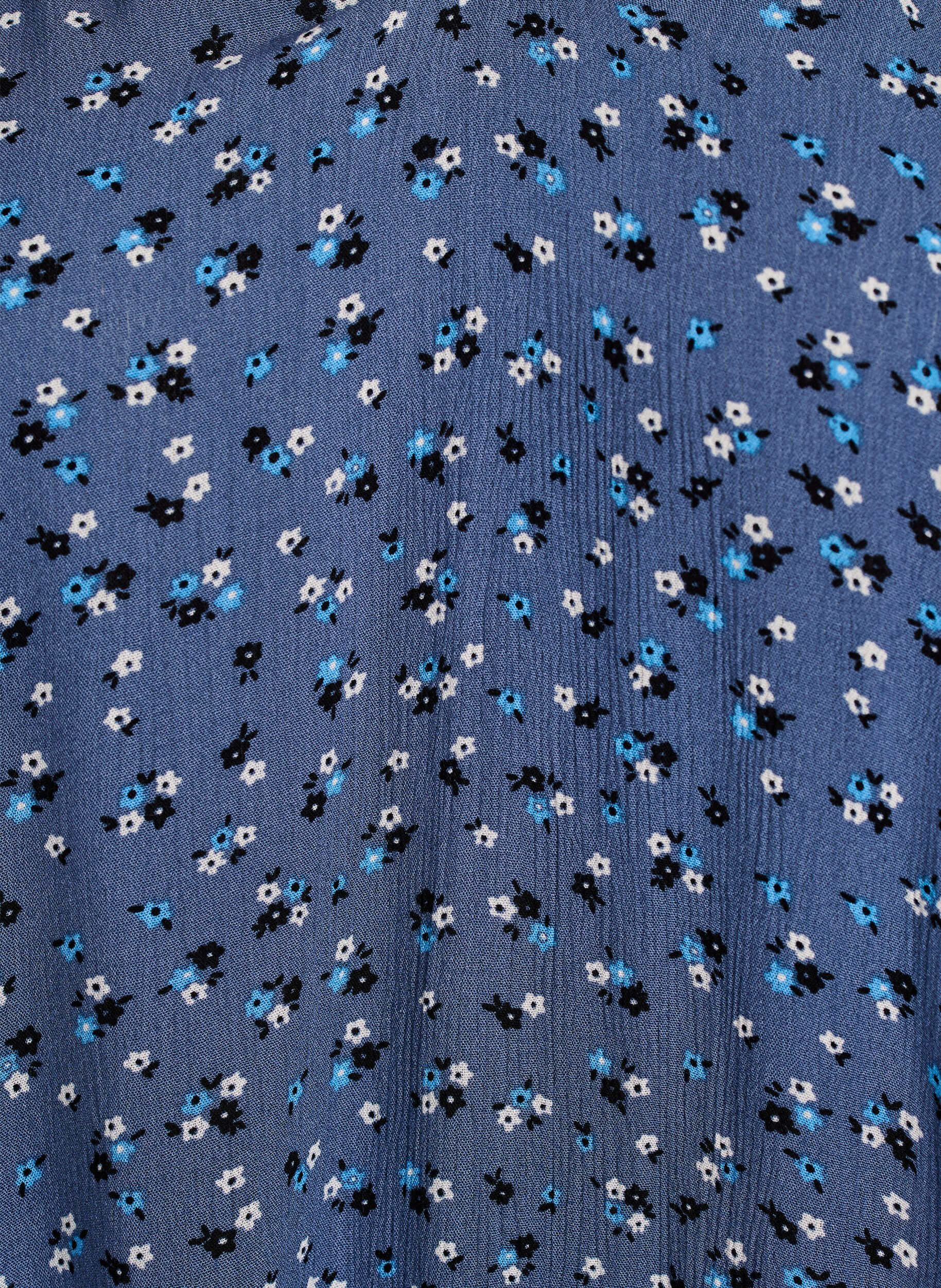 Zizzi Tunika z kwiatowym nadrukiem i rekawami 3/4, Niebieskie, Packshot image number 2