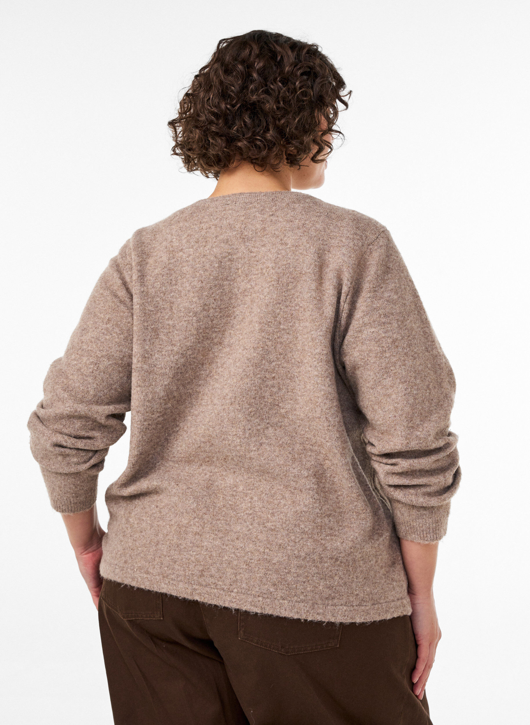 ZizziKardigan z wiazaniem, Beżowy, Model image number 2