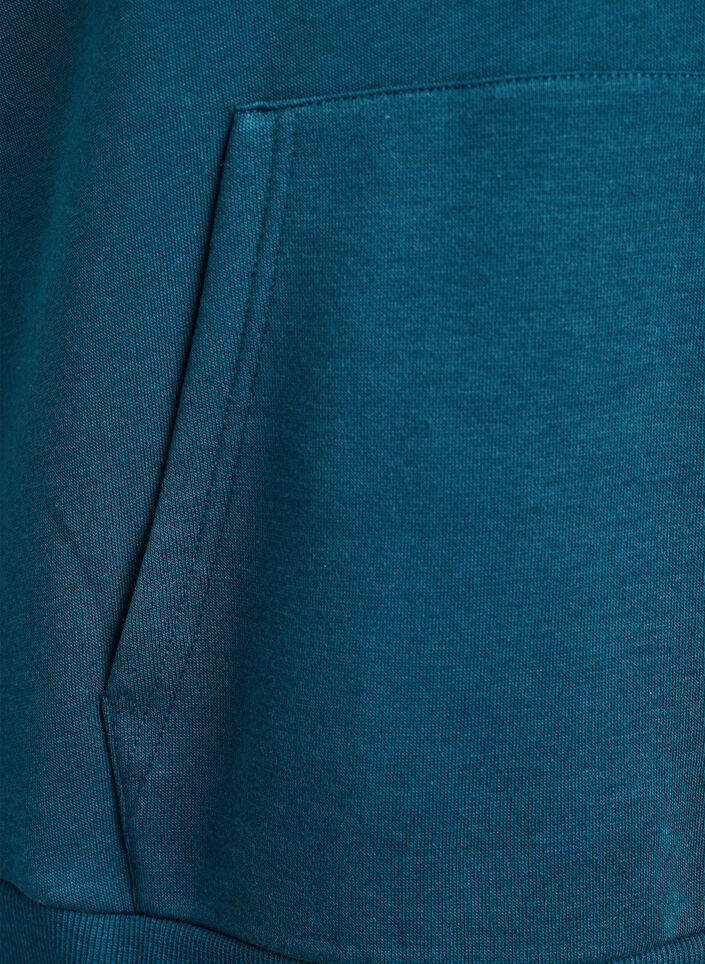 Bluza z kapturem z haftowanym motywem z przodu, Zielony, Packshot image number 3