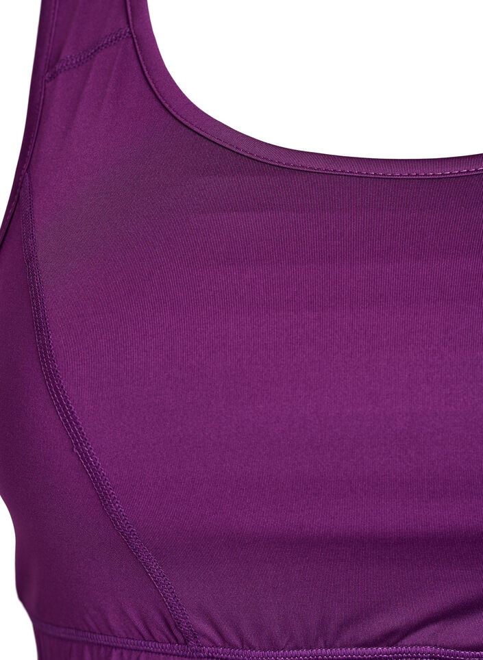 Biustonosz sportowy z tylem typu racerback, Fioletowy, Packshot image number 2