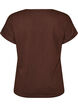 Bawelniany T-shirt z szydelkowym detalem, Brązowy, Packshot image number 1