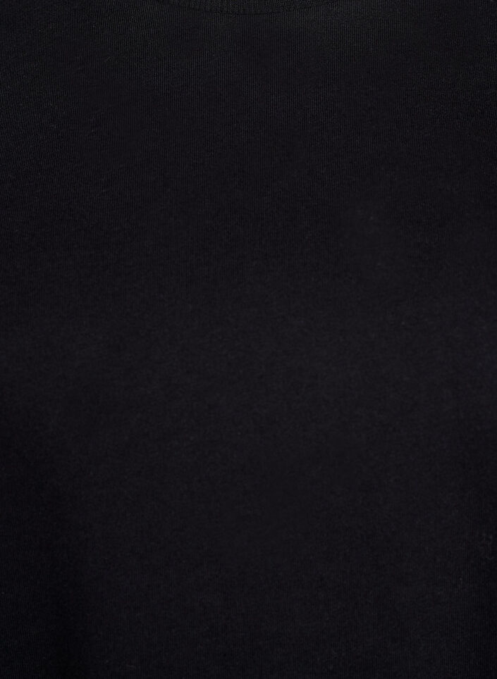 Bawelniana sukienka t-shirtowa do kolan, Czarne, Packshot image number 2