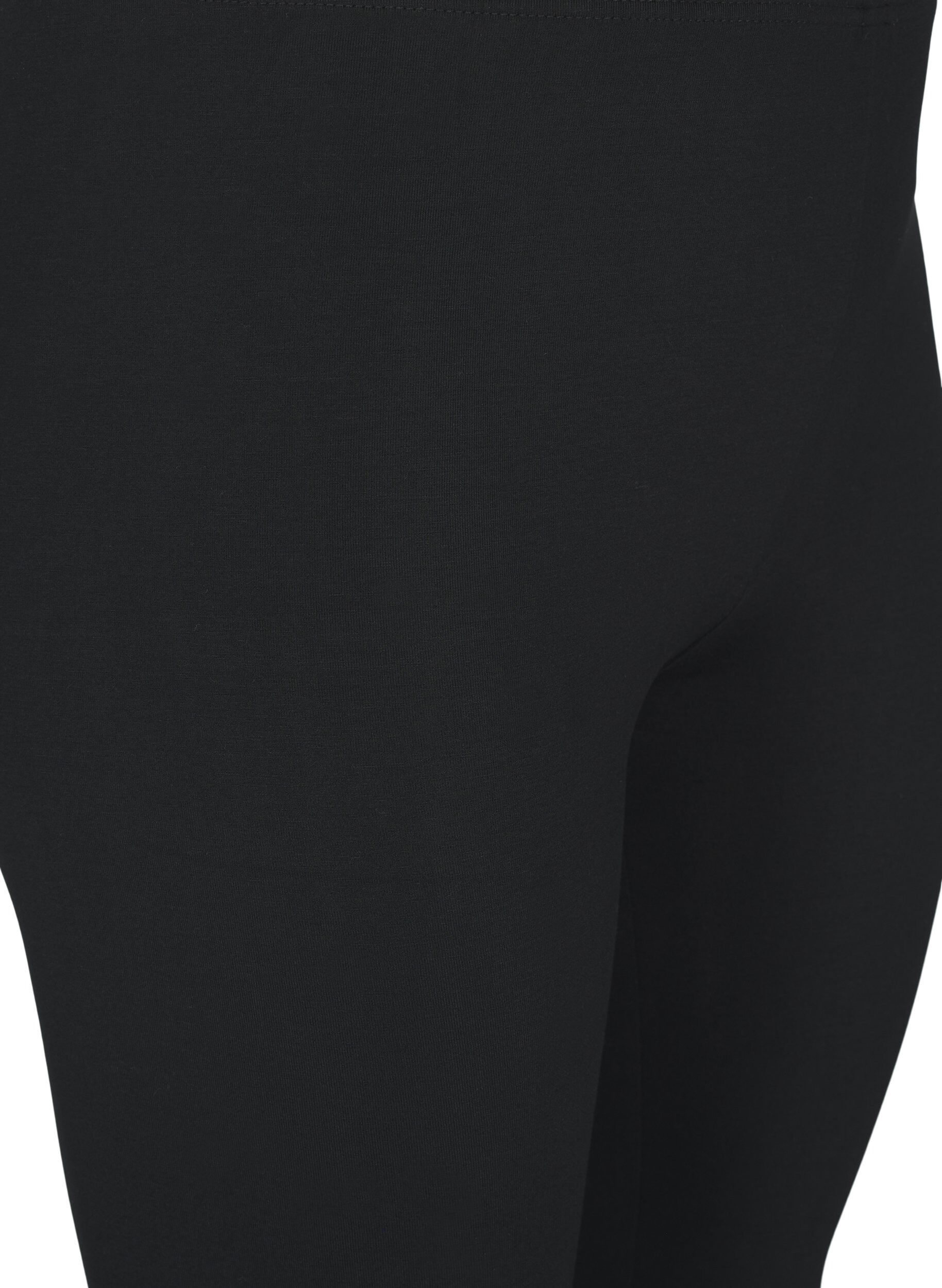 Zizzi Podstawowe legginsy 3/4 z wiskozy, Black, Packshot image number 2