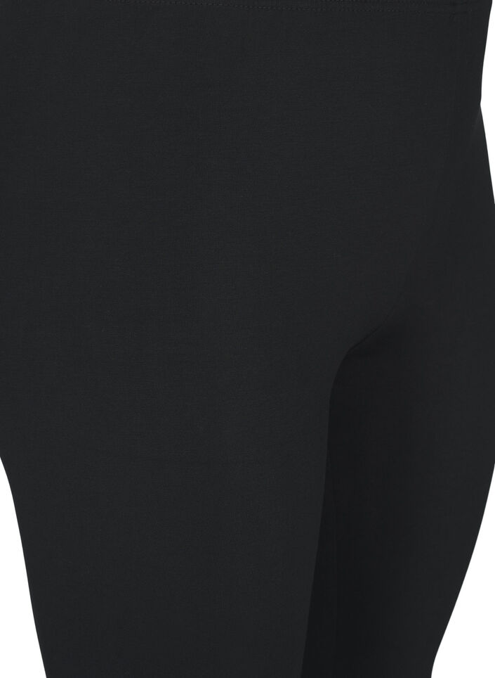 Podstawowe legginsy 3/4 z wiskozy, Black, Packshot image number 2