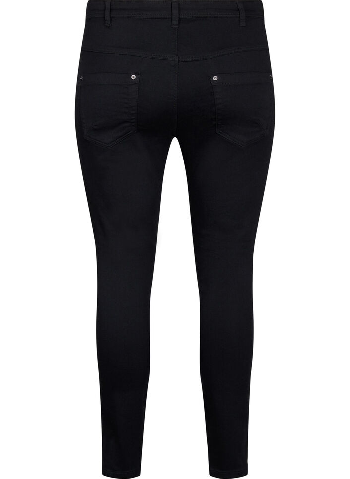 Jeansy Amy nad kostke z suwakiem, Czarne, Packshot image number 1