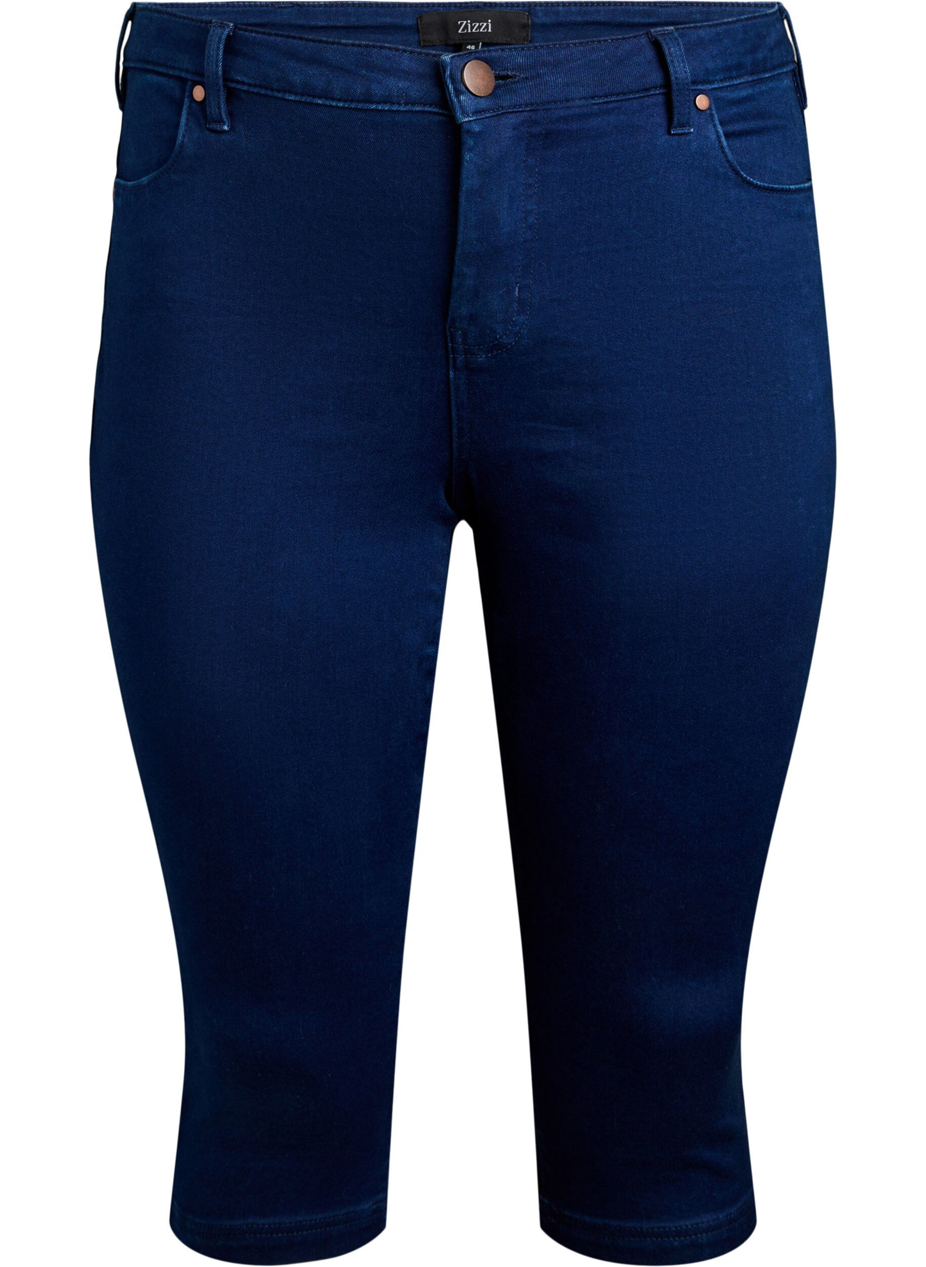 ZizziJeansy Capri Amy z wysokim stanem o bardzo waskim kroju, Niebieskie, Packshot image number 0