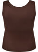 Dopasowany top basic z gladkiego materialu, Brązowy, Packshot image number 1