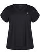 Koszulka treningowa z dekoltem w serek, Black, Packshot image number 0