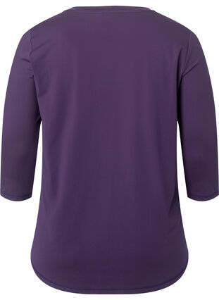Koszulka do cwiczen z rekawami 3/4, Purple Plumeria, Packshot image number 1