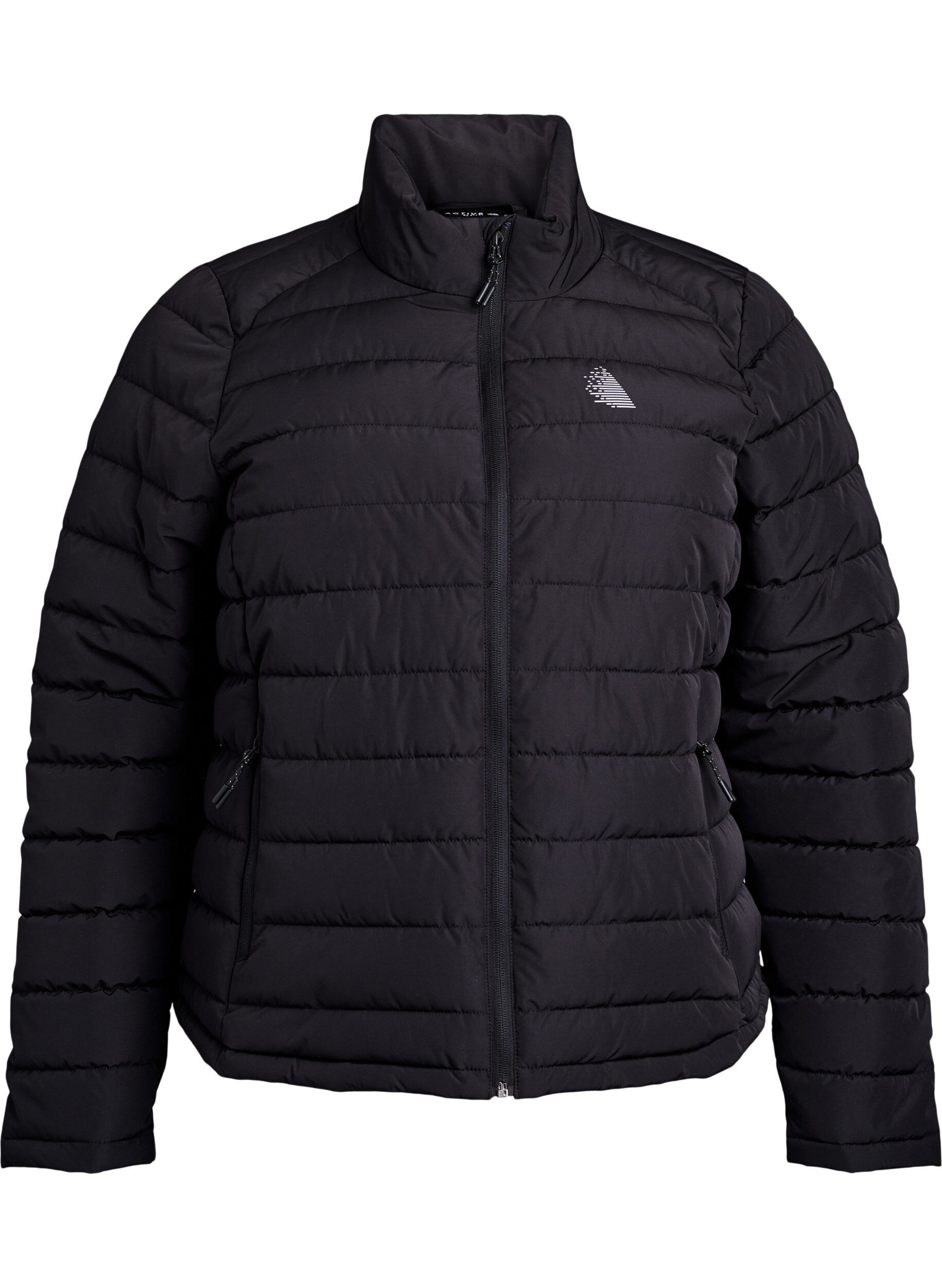 Sportowa kurtka z podszewka, wysokim kolnierzem i kieszeniami