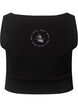 Biustonosz sportowy z prostokatnym dekoltem, Black, Packshot image number 1