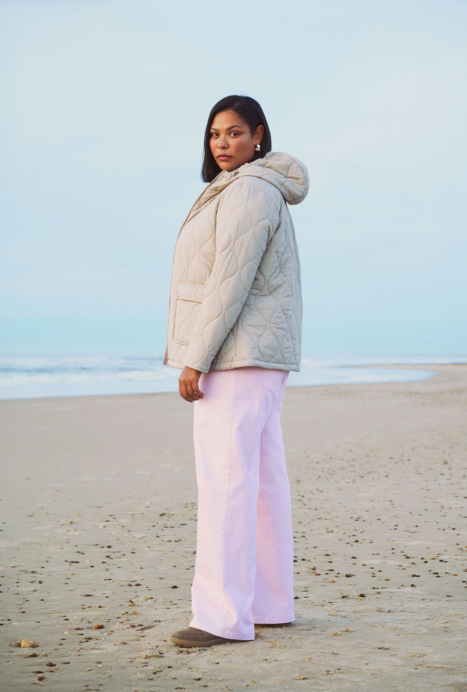 Zizzi Kurtka pikowana w odcieniach r&oacute;żu, , Model