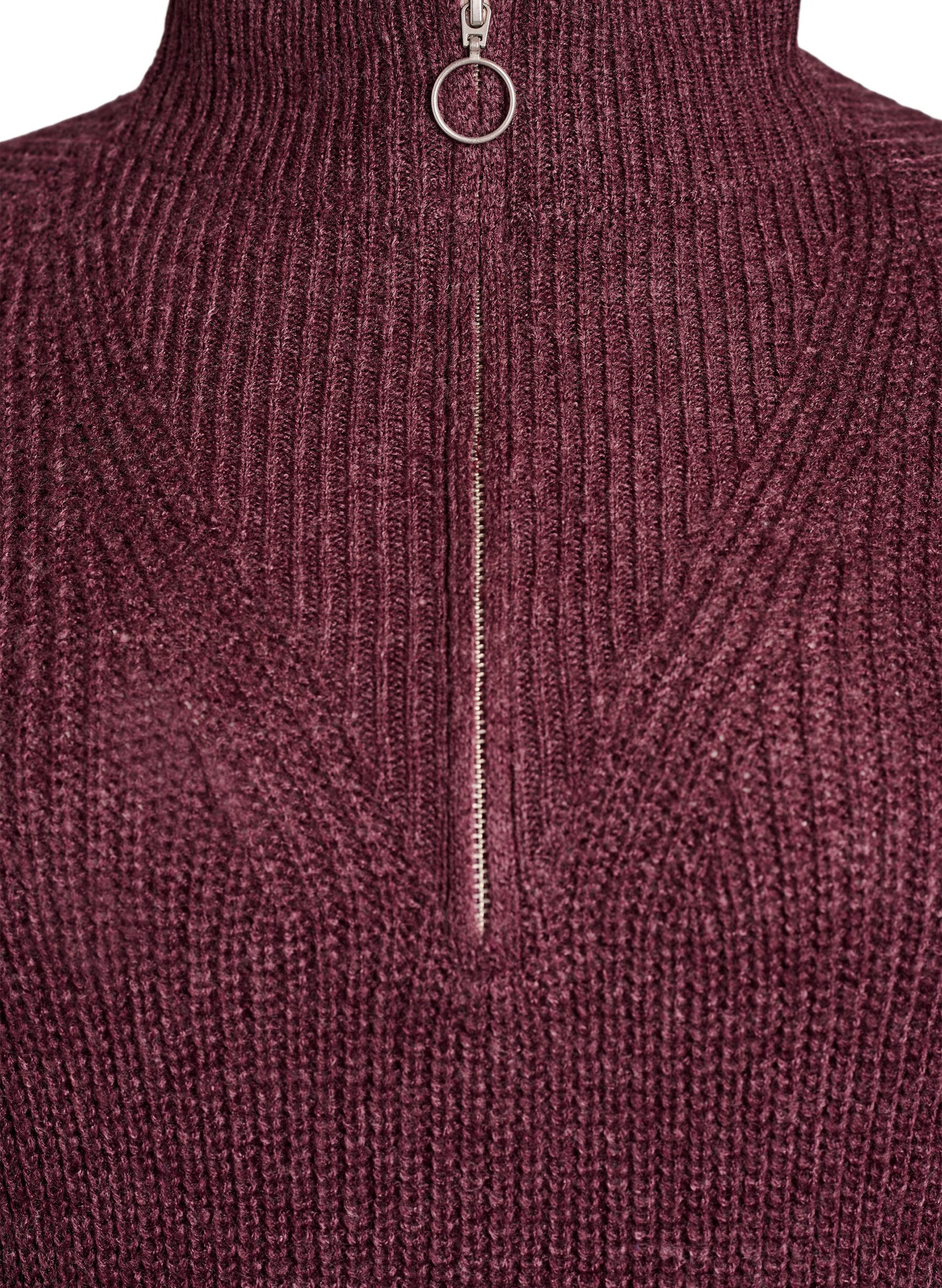 Zizzi FLASH - Kr&oacute;tka sukienka dzianinowa z wysokim dekoltem, Czerwony, Packshot image number 2