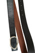 Dwustronny pasek ze wymiennymi klamrami, Czarne, Packshot image number 3