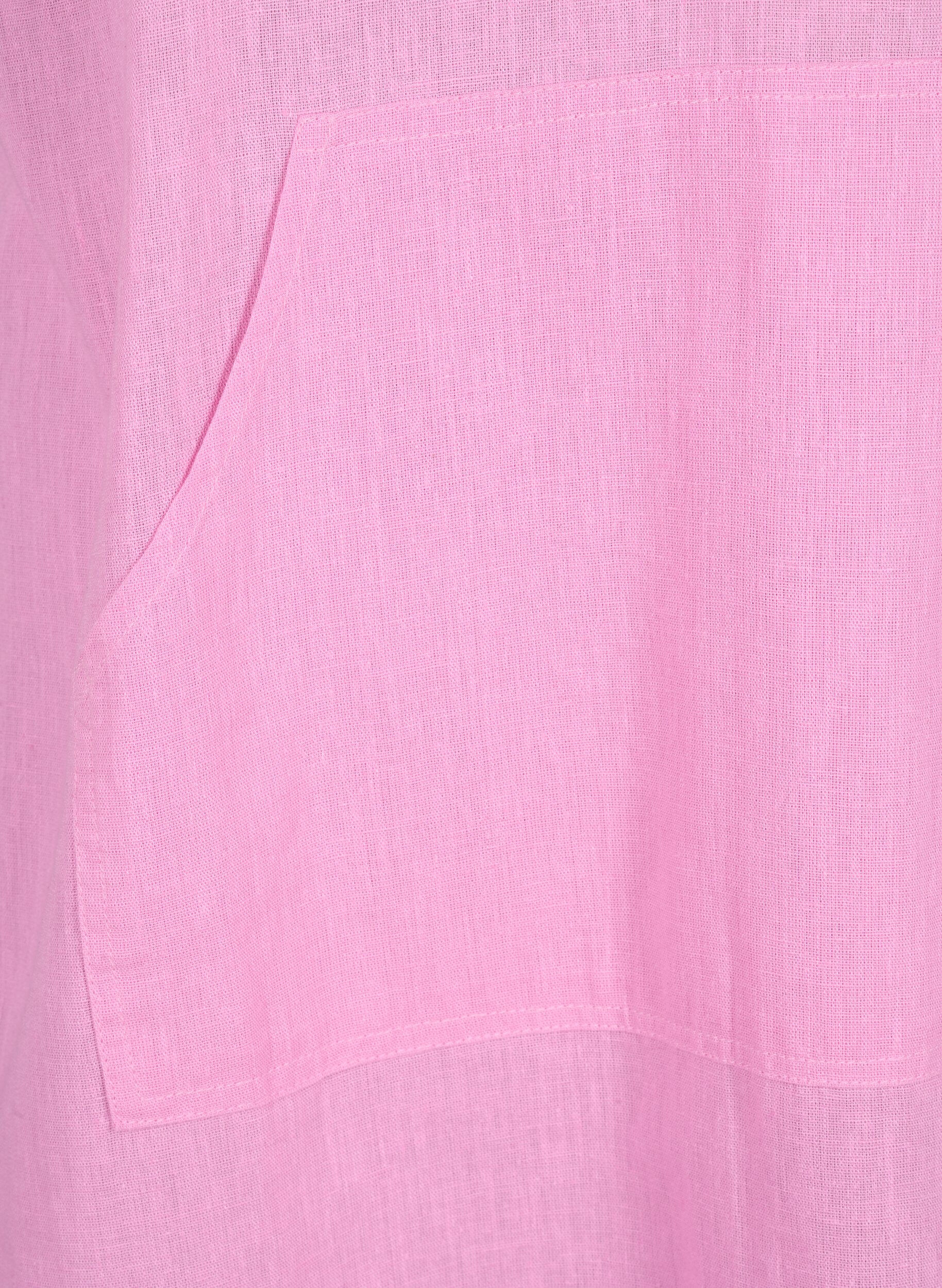 Zizzi Sukienka z kapturem z mieszanki bawelny i lnu, Rosebloom, Packshot image number 2