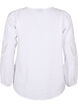 Bluzka z modalu TENCEL™ z haftowanymi detalami, Bright White, Packshot image number 1