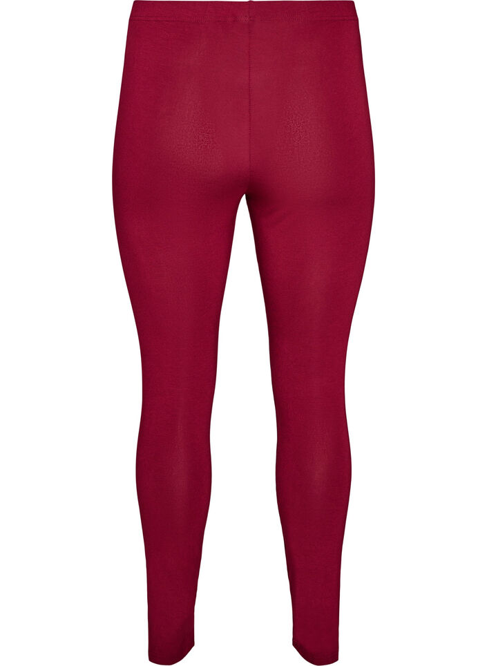 Legginsy z wiskozy w stylu basic, Czerwony, Packshot image number 1