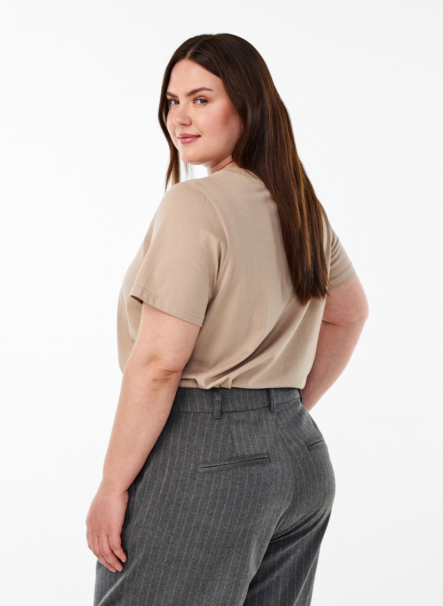 Zizzi Koszulka Eagle Eye, Beżowy, Model image number 2