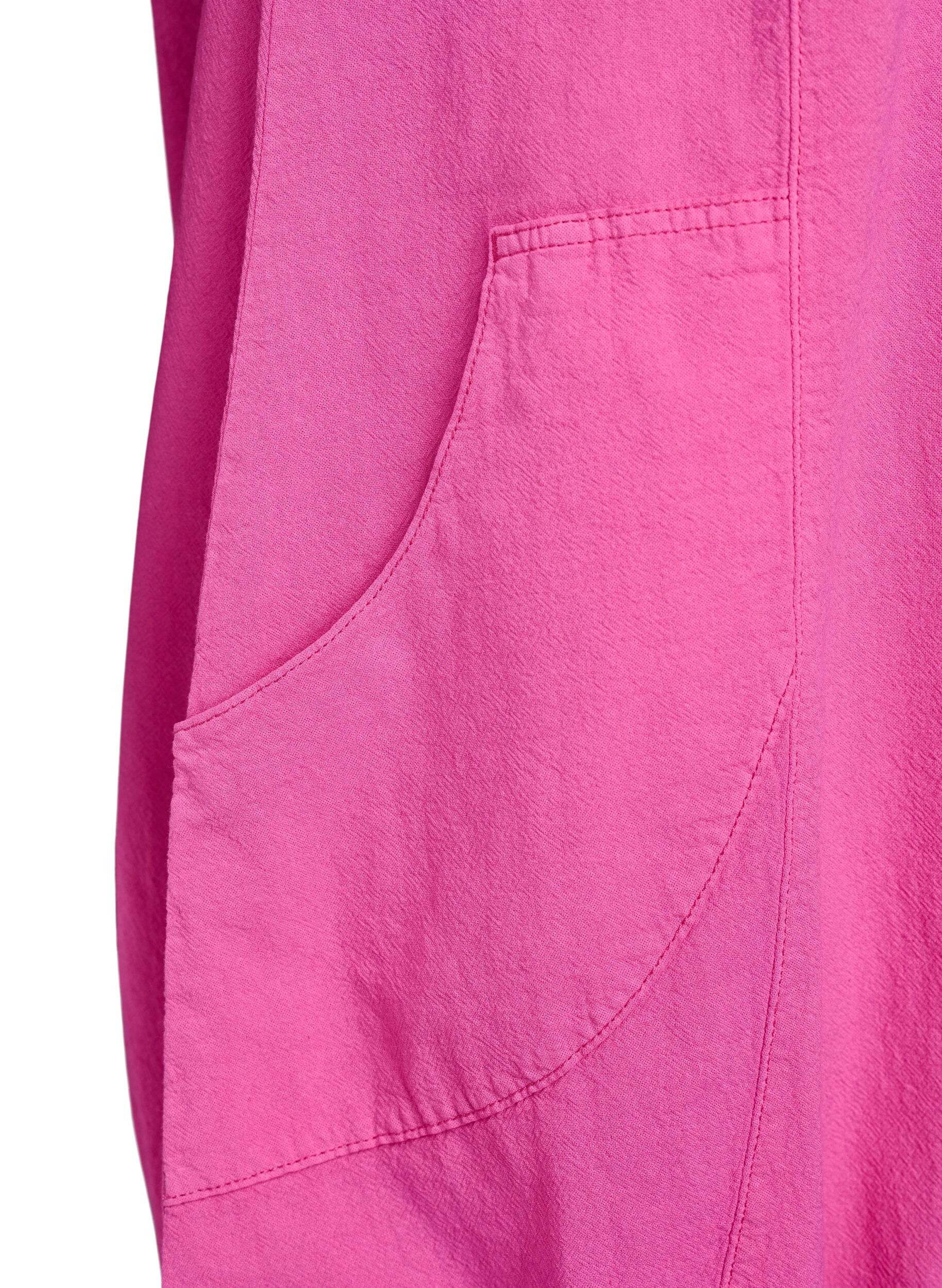 Zizzi Bawelniana sukienka z kr&oacute;tkim rekawem, R&oacute;żowy, Packshot image number 3