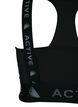 Sports bra with text print, Black, Packshot image number 3