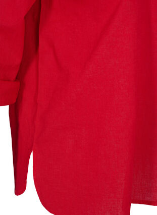 Bluzka z 3/4-length rekawami i guzikami, Chinese Red, Packshot image number 3