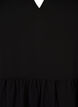 Rozszerzana, odcinana sukienka z&nbsp;kr&oacute;tkim rekawem, Czarne, Packshot image number 2