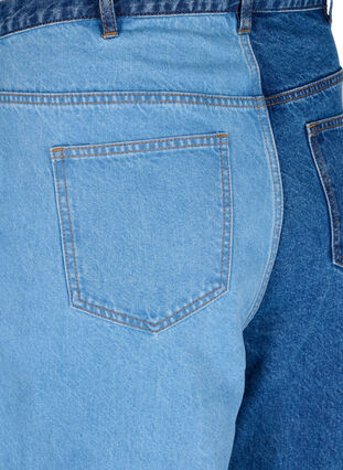 Dwukolorowe jeansy Mille typu mom fit, Lt. B. Comb, Packshot image number 3