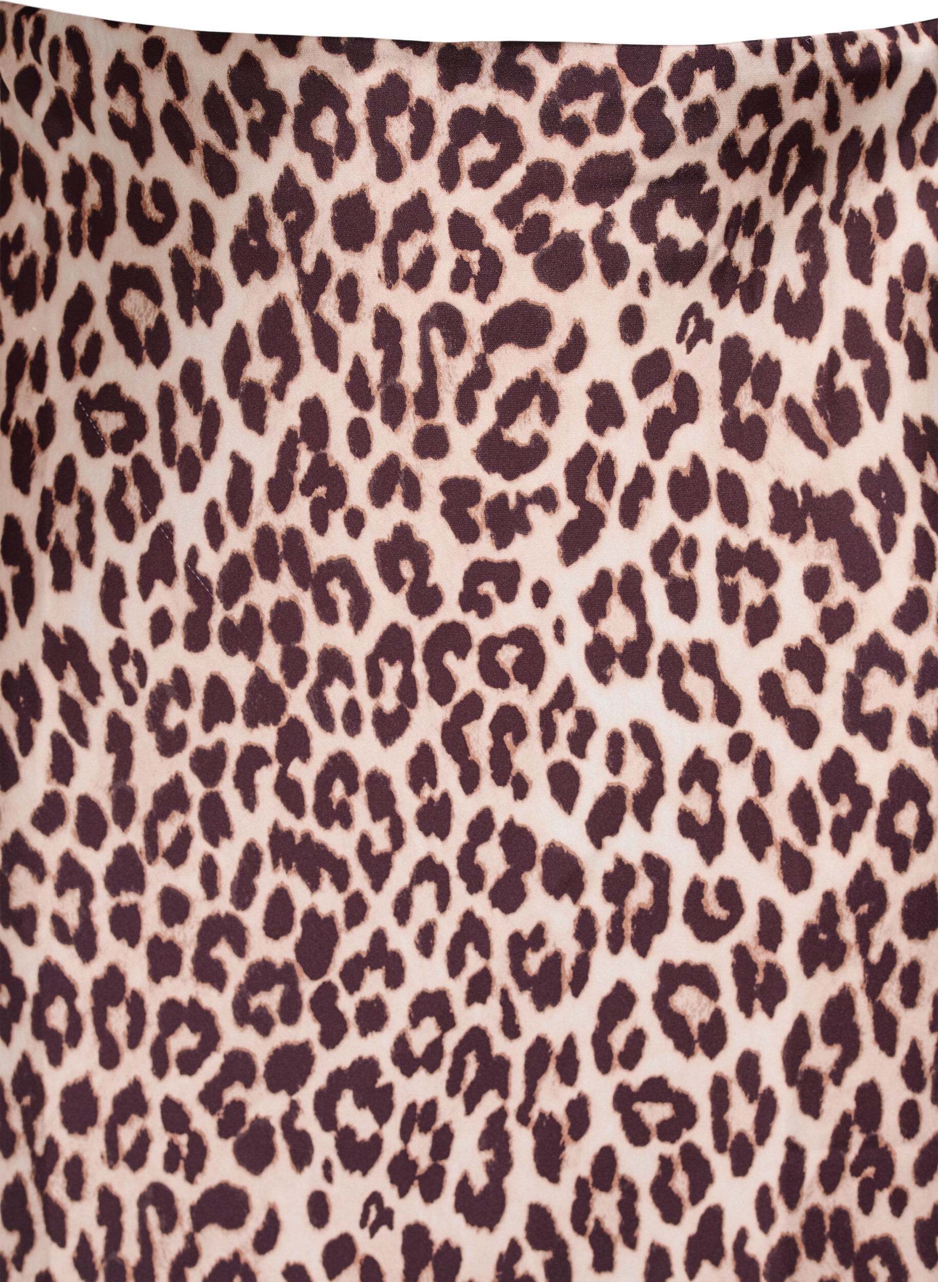 ZizziSatynowa sp&oacute;dnica midi, Brązowy, Packshot image number 2