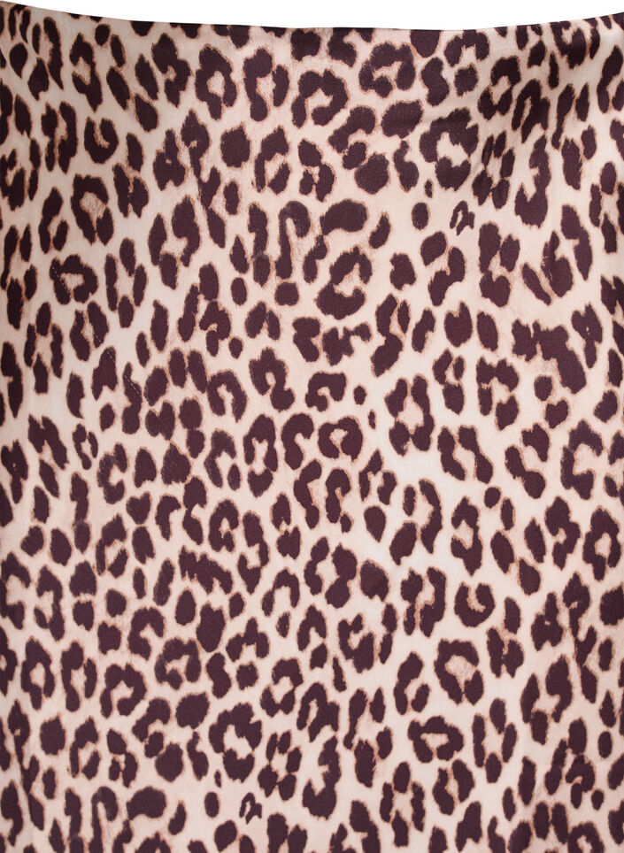 Satynowa sp&oacute;dnica midi, Brązowy, Packshot image number 2