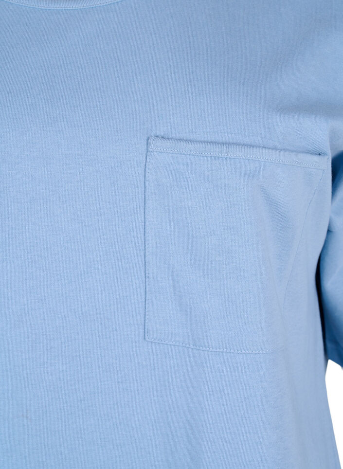 Bluzka z pólrekawem, Faded Denim, Packshot image number 2