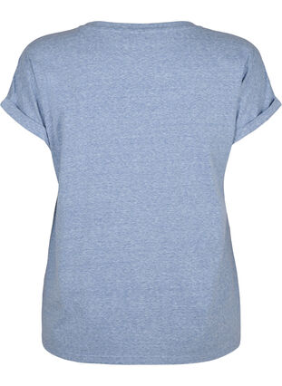 Melanzowa koszulka z krótkim rekawem, Moonlight Blue Mel. , Packshot image number 1